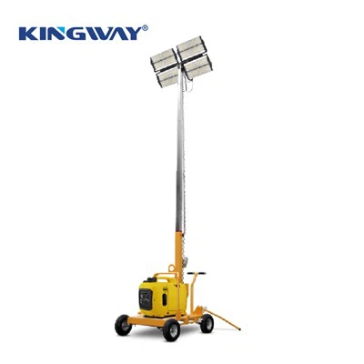 Đèn LED 200W×4 Tháp đèn thủ công dọc 5m